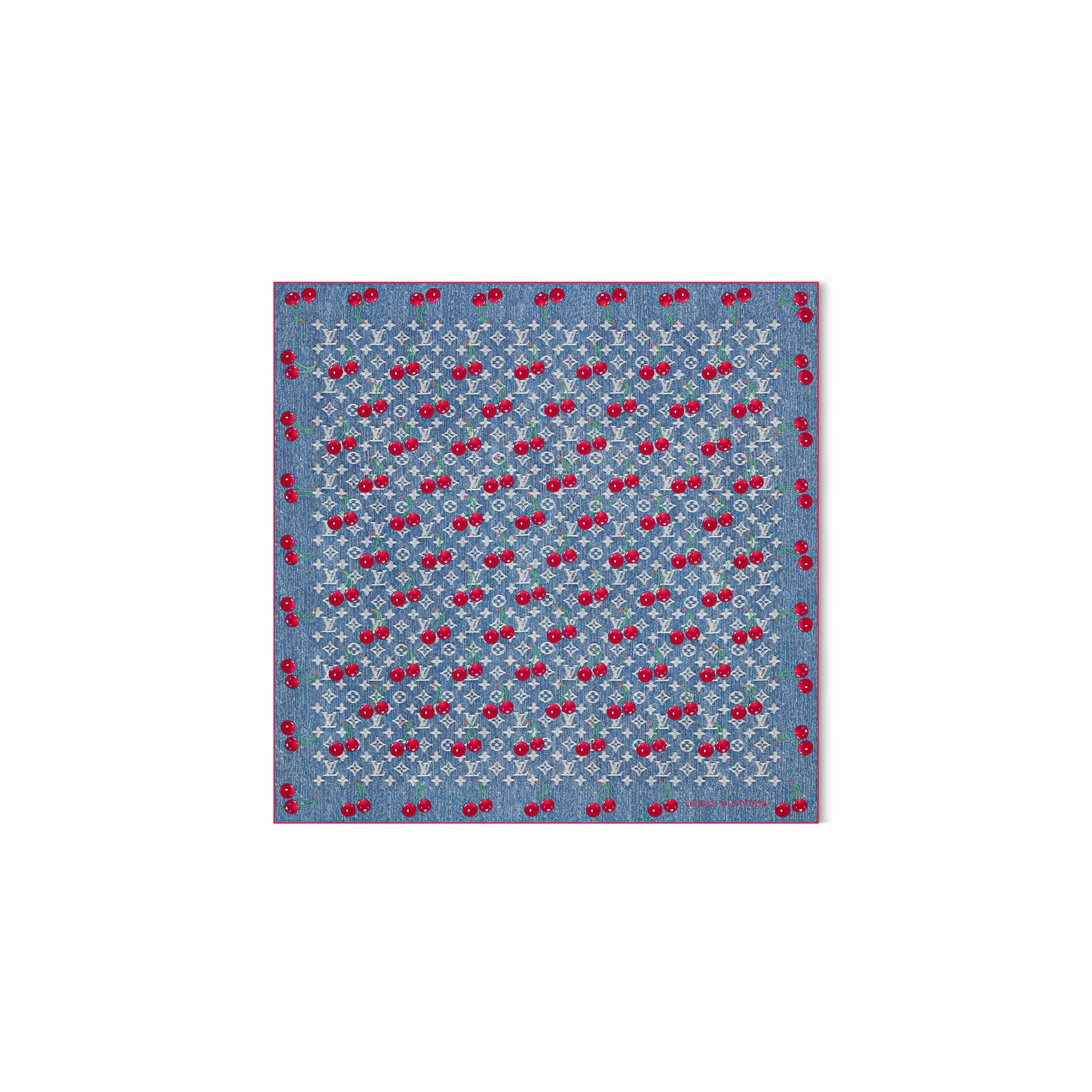 l0*is V*t0n murakami lv x tm denim cerise square 90 m96389 (90*90cm)